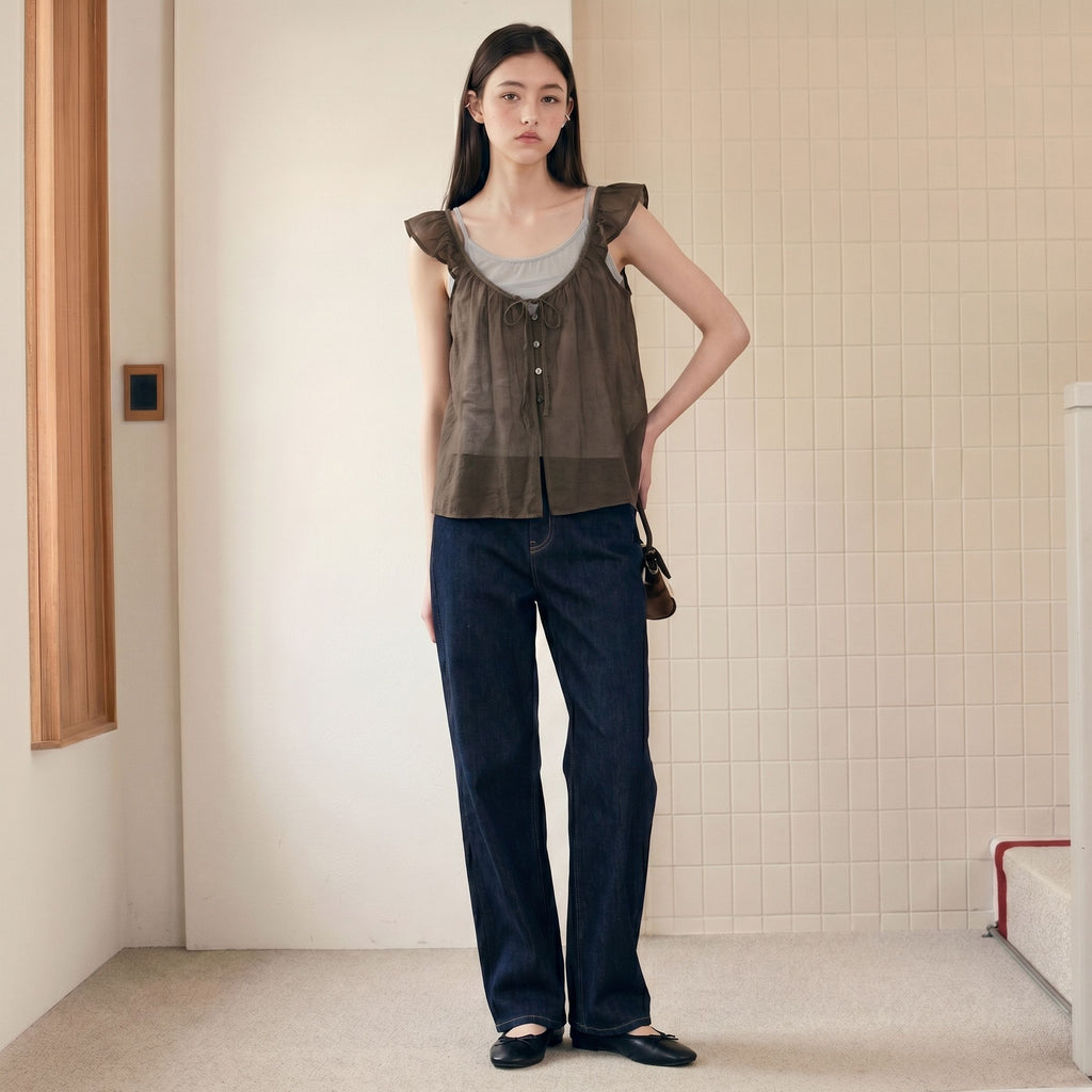 JUCYJUDY 2-in-1 see-a-blouse J1BL329H