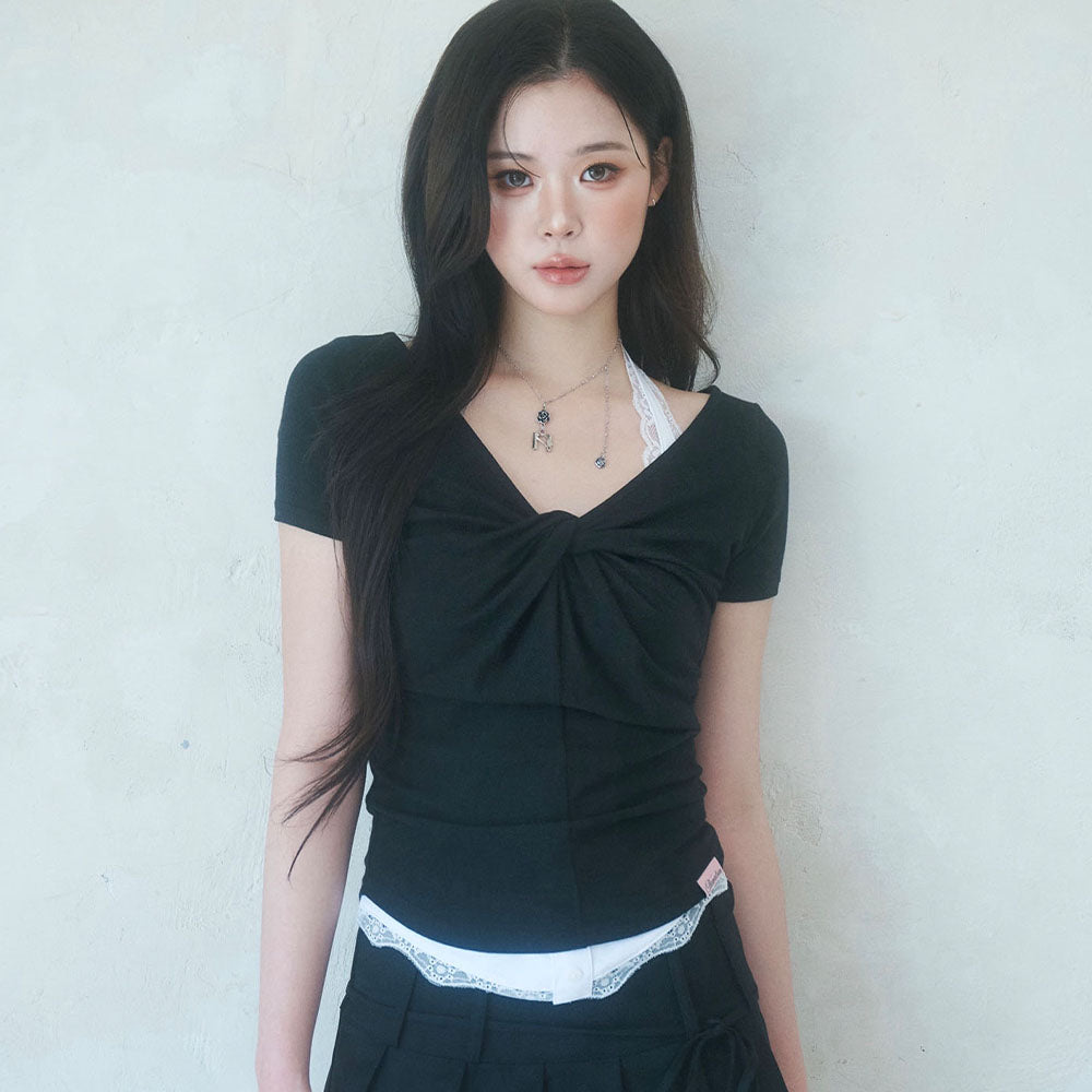 NEWALRIN Luna Summer Twisted Shirring Top (6Colors)