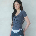 NEWALRIN Luna Summer Twisted Shirring Top (6Colors)