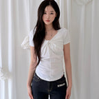NEWALRIN Luna Summer Twisted Shirring Top (6Colors)