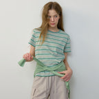 CITYBREEZE Multi-stripe short sleeve t-shirt_MINT