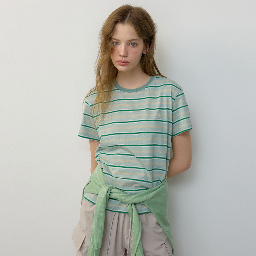 CITYBREEZE Multi-stripe short sleeve t-shirt_MINT