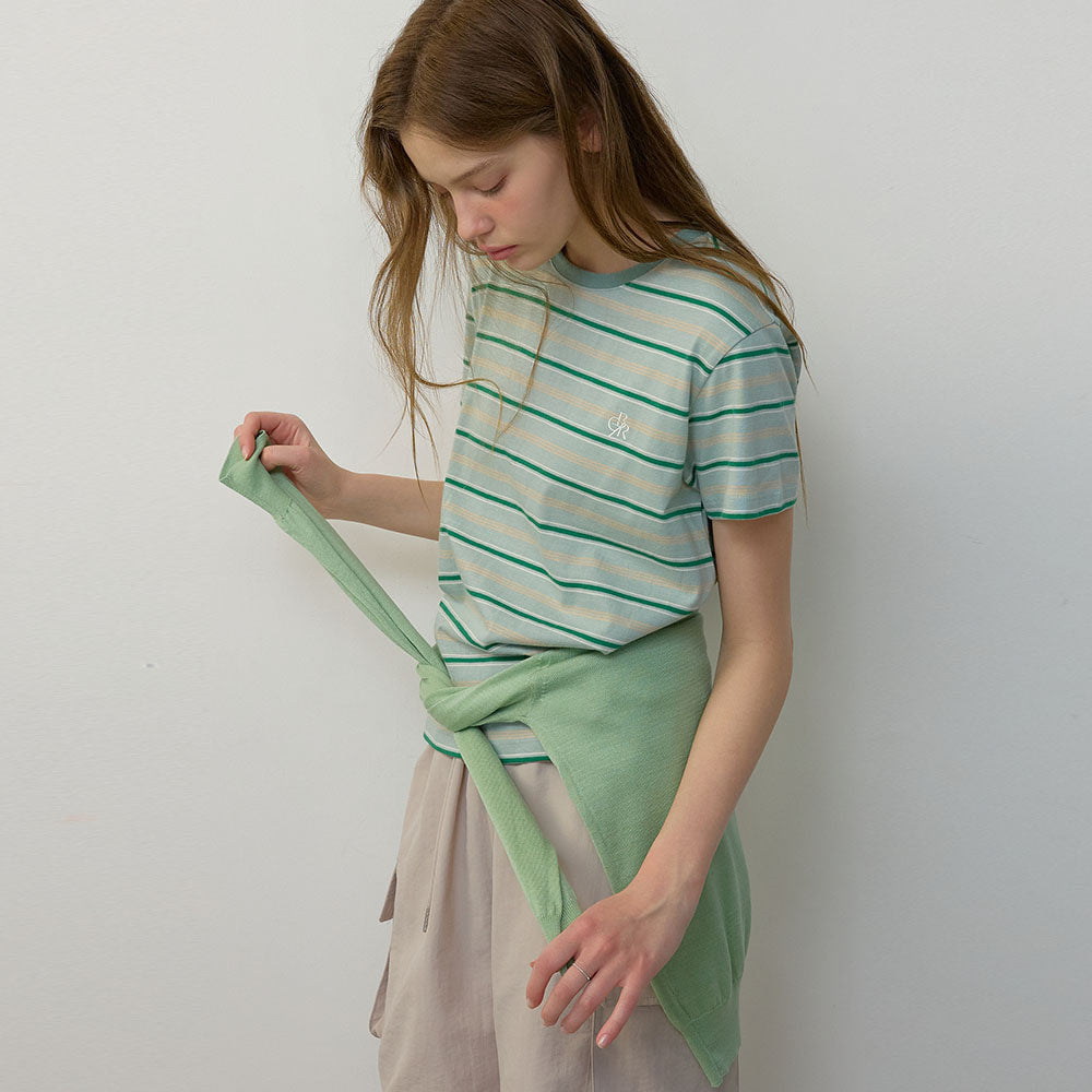 CITYBREEZE Multi-stripe short sleeve t-shirt_MINT