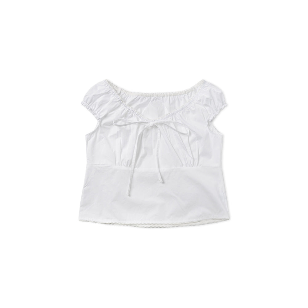 WITHOUTSUMMER Harbor ribbon blouse_ivory