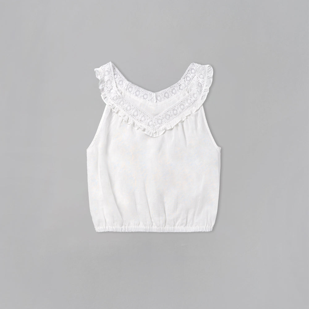 WITHOUTSUMMER Bella lace blouse_ivory