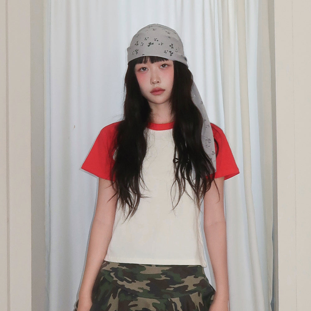 KIKOZY So Cute Raglan T-shirt_Red