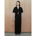 The Aperture Embroidery HalfS Shirt Black (TA6465A015)