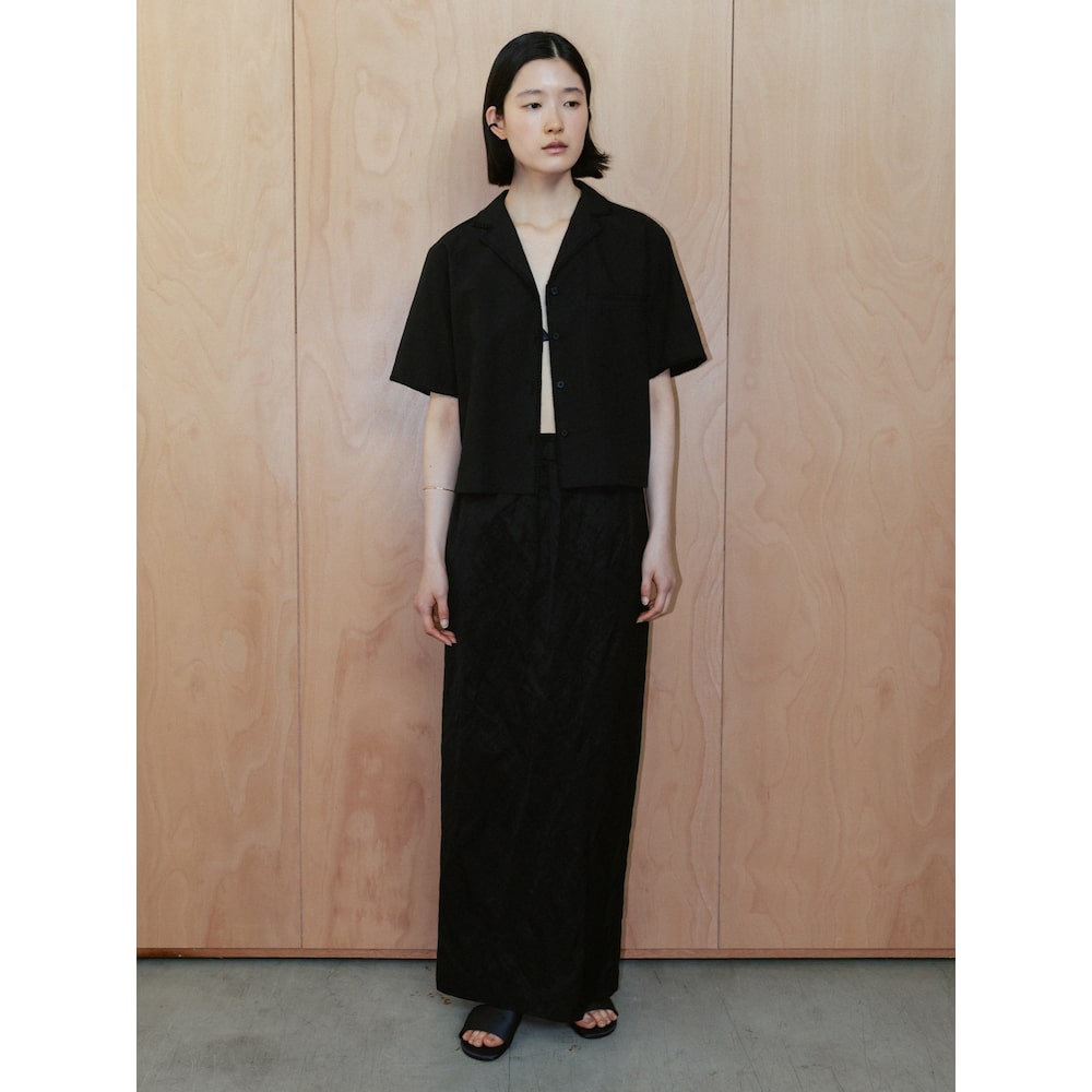 The Aperture Embroidery HalfS Shirt Black (TA6465A015)