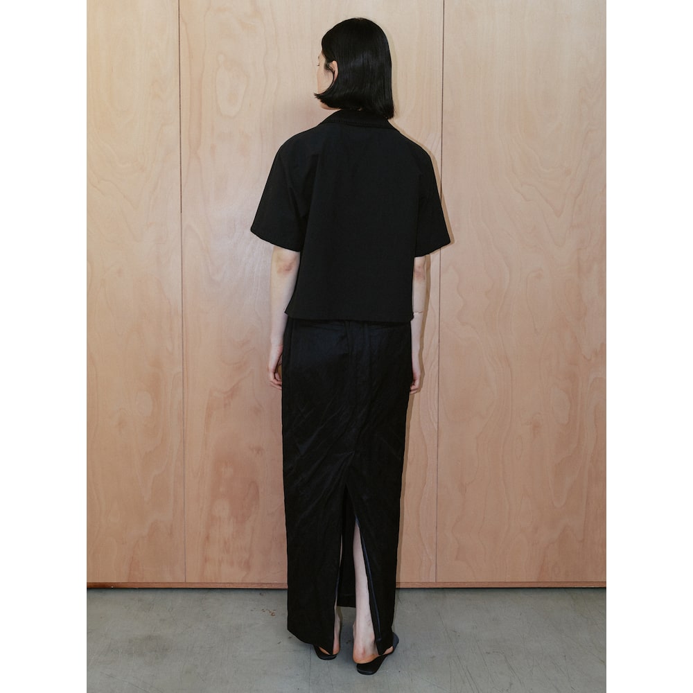 The Aperture Embroidery HalfS Shirt Black (TA6465A015)