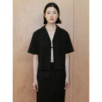 The Aperture Embroidery HalfS Shirt Black (TA6465A015)