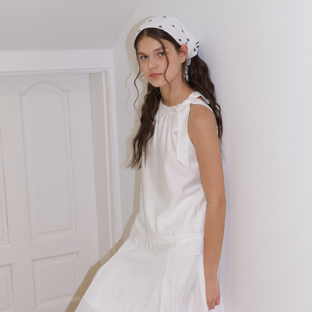 KINDABABY [Series PICK] soft halter blouse - white