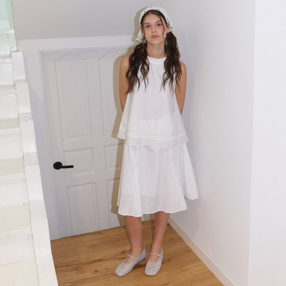 KINDABABY [Series PICK] soft halter blouse - white