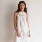 KINDABABY [Series PICK] soft halter blouse - white