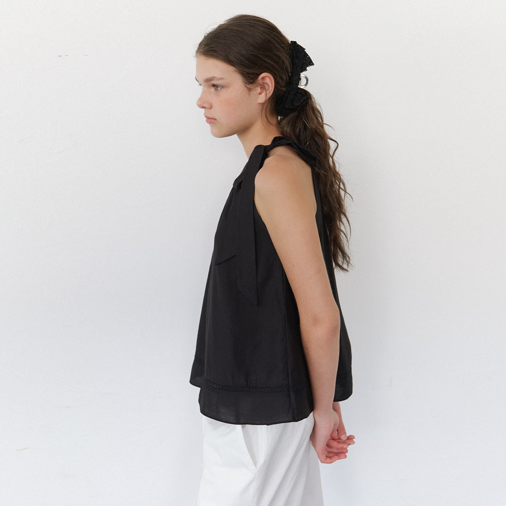 KINDABABY soft halter blouse - black