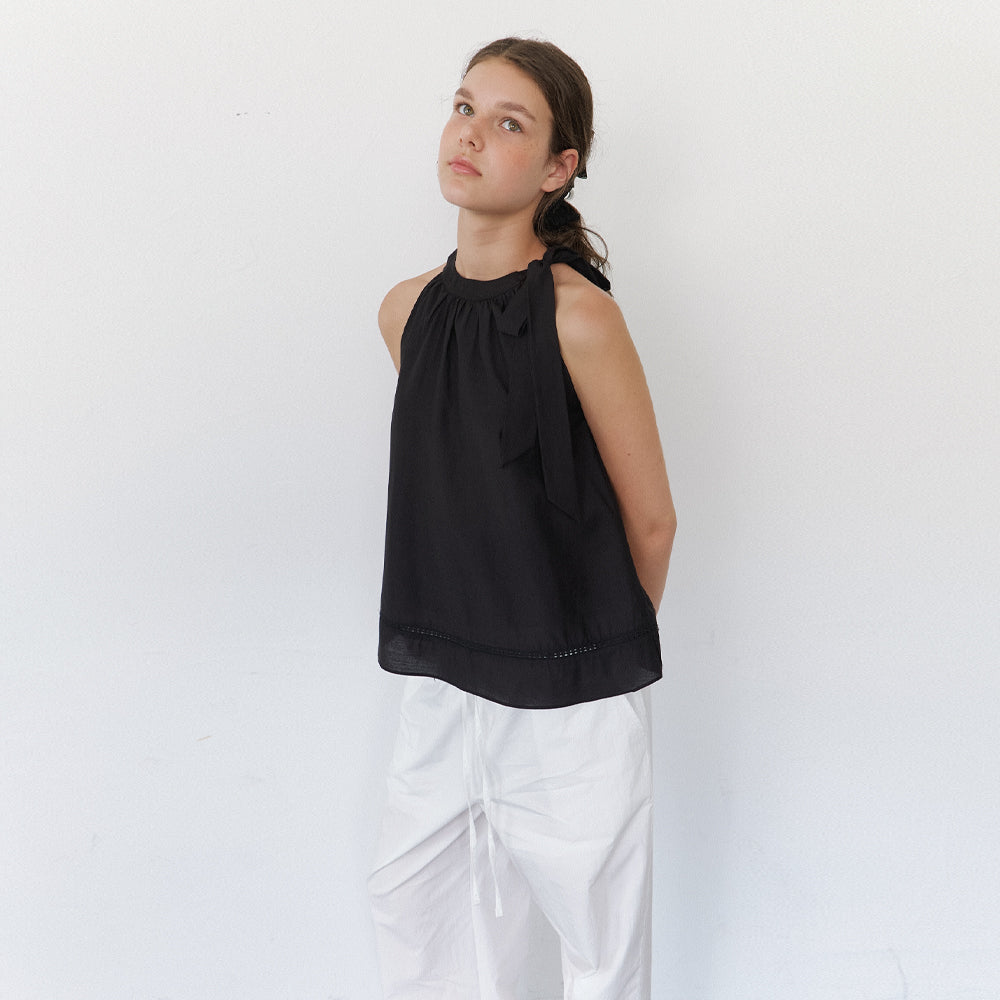 KINDABABY soft halter blouse - black