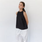 KINDABABY soft halter blouse - black