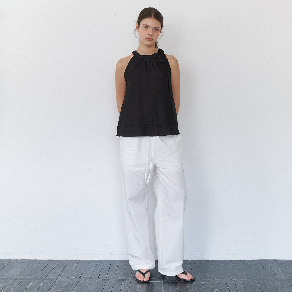 KINDABABY soft halter blouse - black