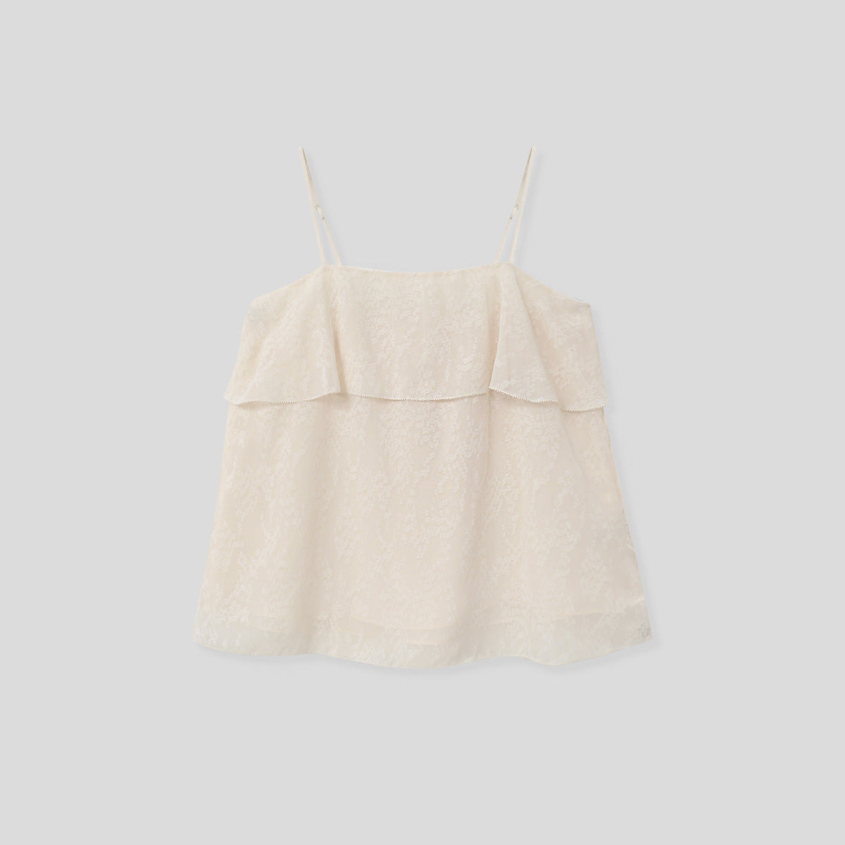 ELLOGE Odette Layer Sleeveless Top (Blush Cream)