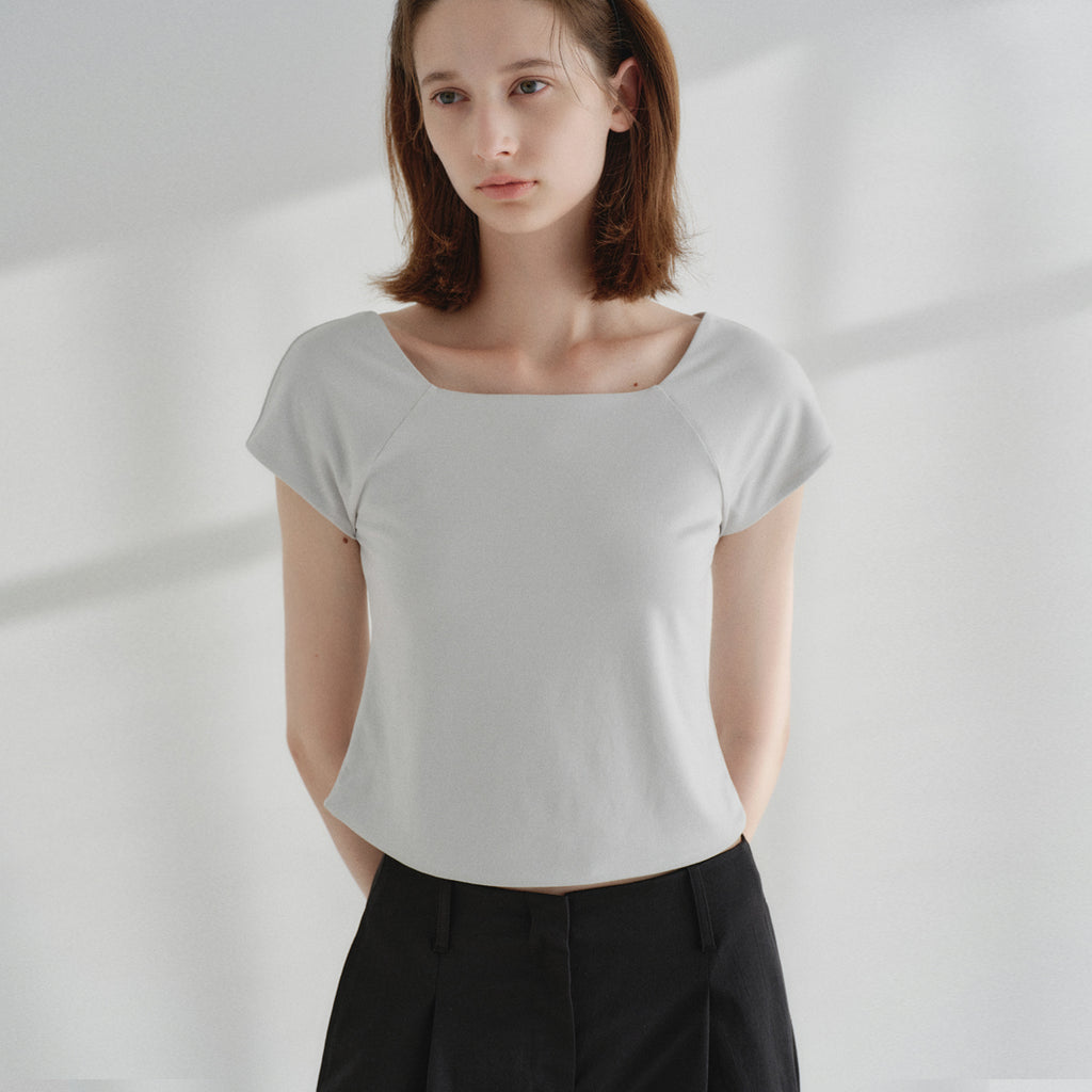 ELLOGE May Square Neck Tee_3colors