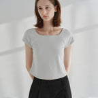 ELLOGE May Square Neck Tee_3colors