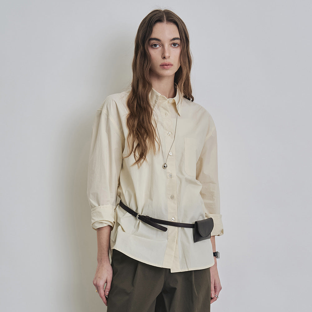 COSTUME O'CLOCK Washed Paper Long Sleeve Shirt 4 COLOR COWSH001