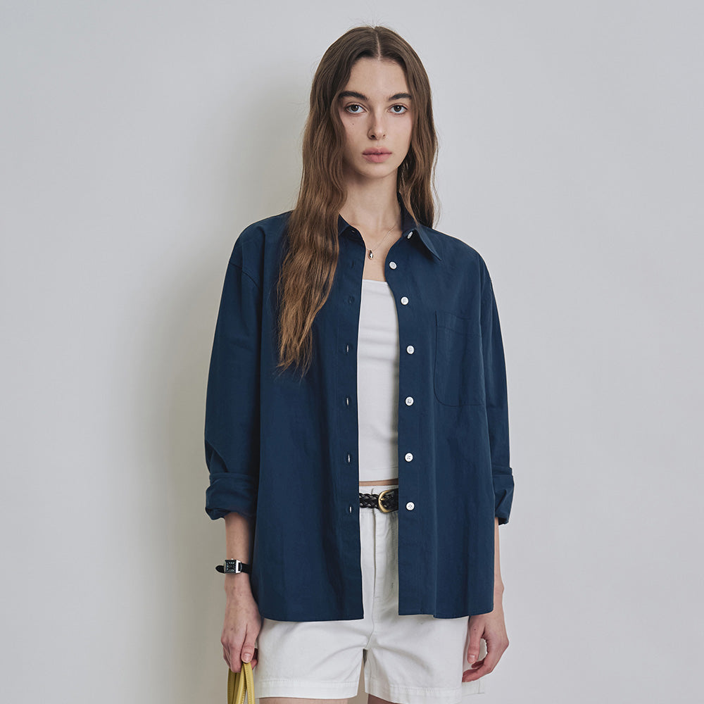 COSTUME O'CLOCK Washed Paper Long Sleeve Shirt 4 COLOR COWSH001