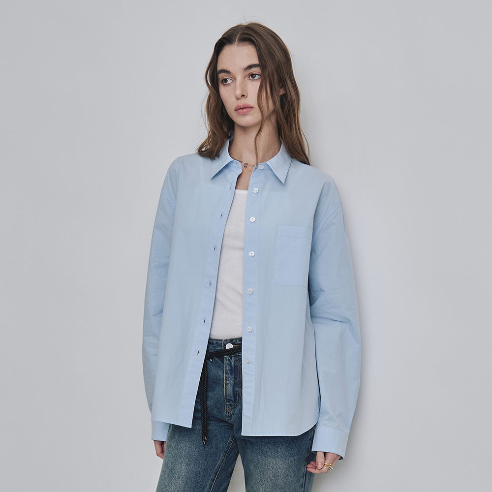 COSTUME O'CLOCK Washed Paper Long Sleeve Shirt 4 COLOR COWSH001