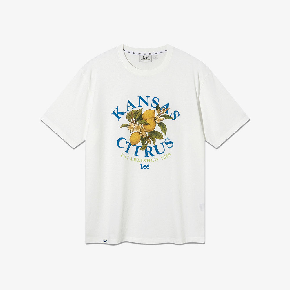 Lee Citrus graphic short sleeve t-shirt white