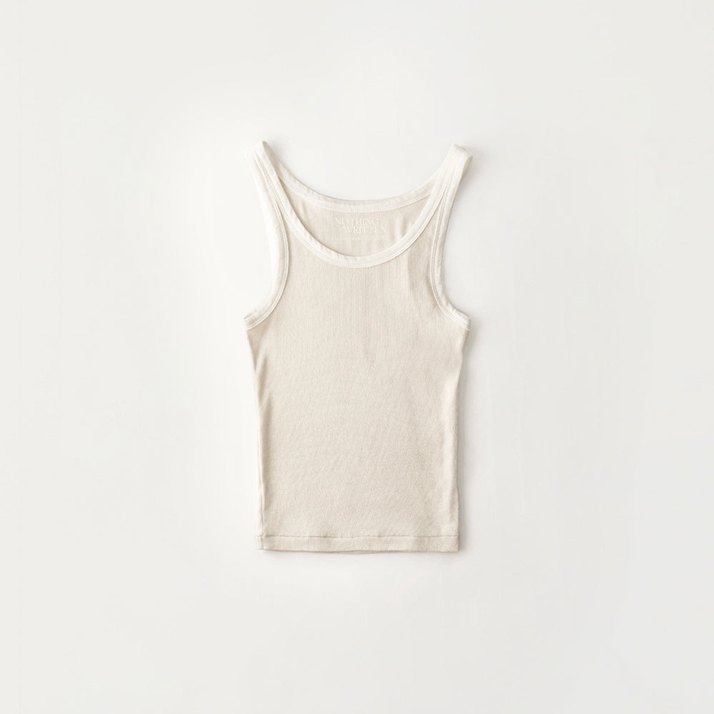 Nothing written Jelly rib tank top (Ivory)