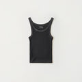 Nothing written Jelly rib tank top (Black)