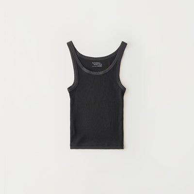 Jelly rib tank top (Black)