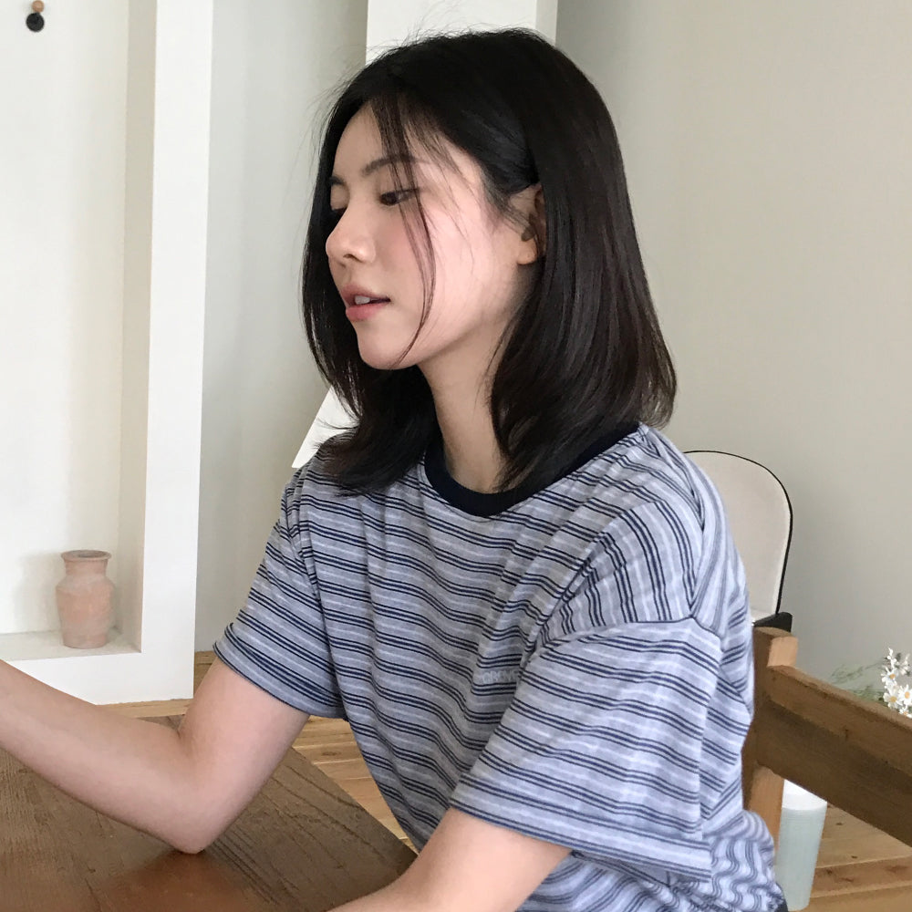 GROVE TANI STRIPE H/S T-SHIRT (4COLOR)