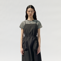 COOR WOMEN Striped Crop T-Shirt (Black)