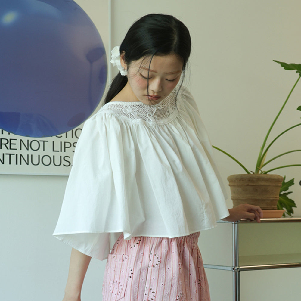 SORDI Two-Way Lace Blouse_white
