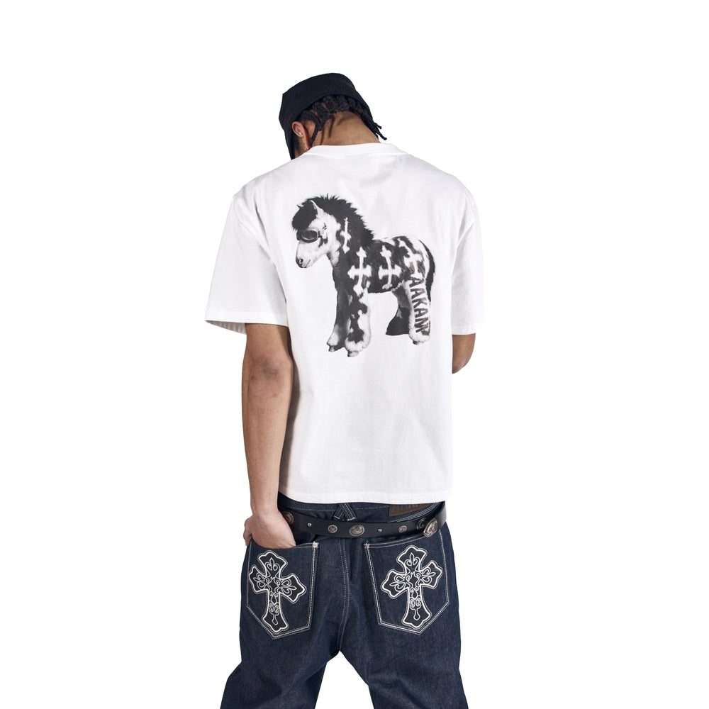 AAKAM AKM Horse Half Top (White)