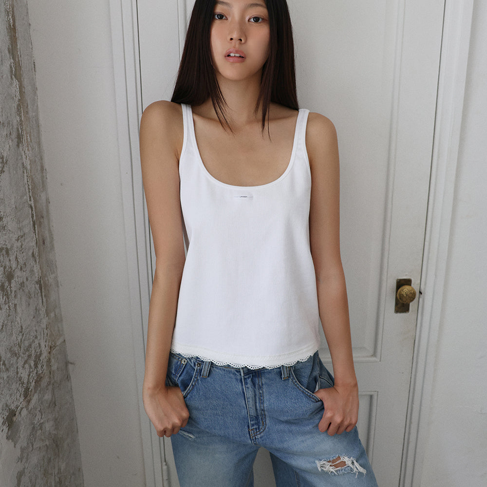 LANGER [PLC] sherbet lace sleeveless top_4Colors