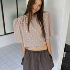 LANGER [PLC] siru puff blouse_4Colors