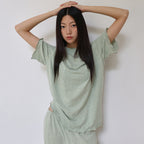 LANGER [PLC] cottoning label t-shirt_5Colors