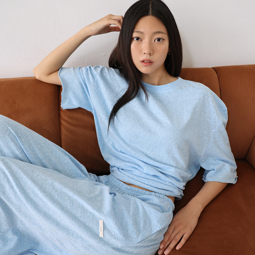 LANGER [PLC] cottoning label t-shirt_5Colors