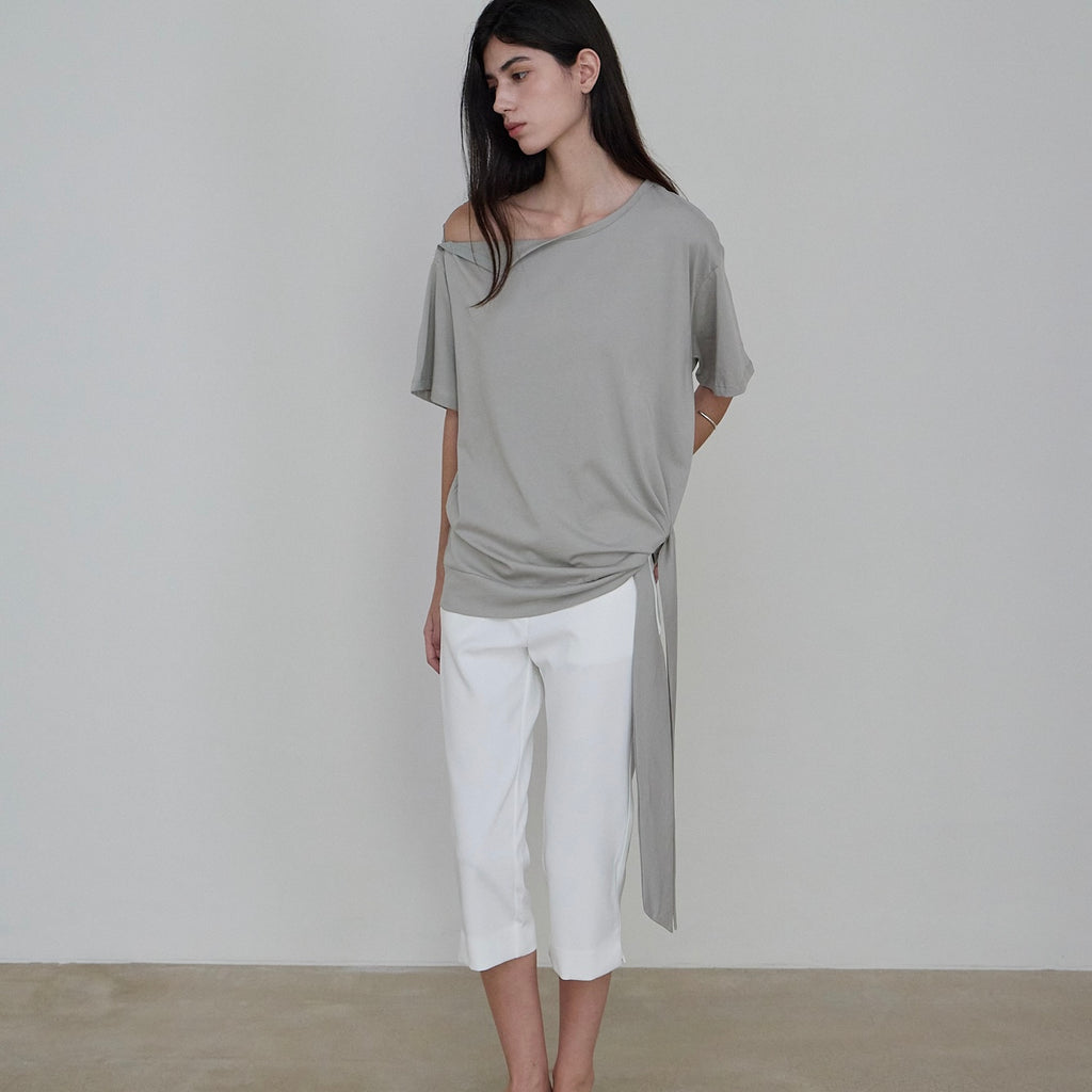 GARDER [2nd]Knot Off Tee (Khaki Beige)