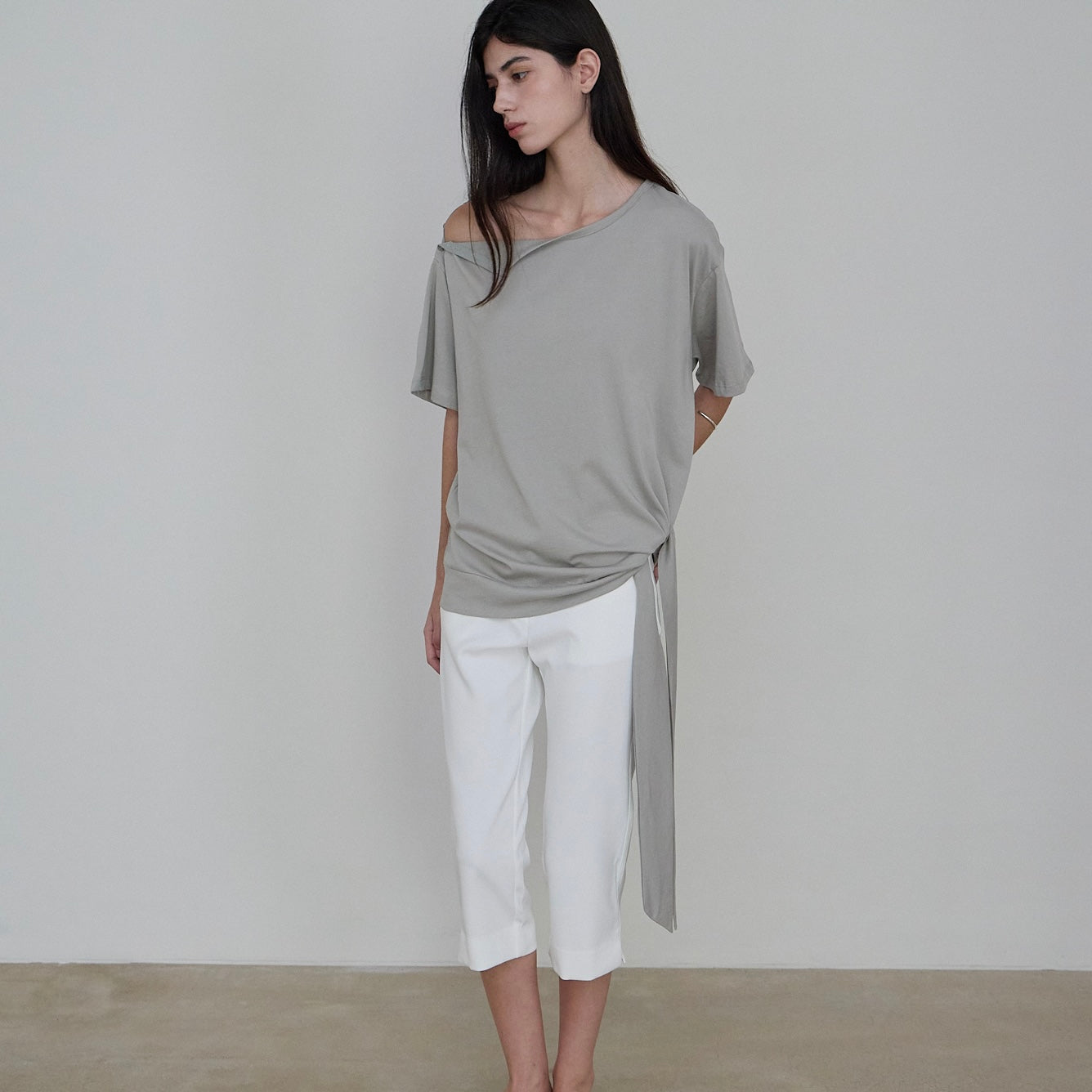 GARDER [2nd]Knot Off Tee (Khaki Beige)