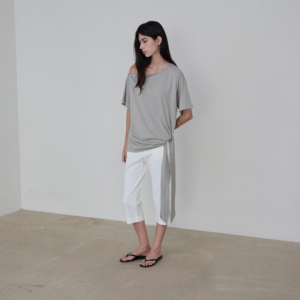 GARDER [2nd]Knot Off Tee (Khaki Beige)