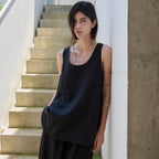 GARDER U neck Sleeveless (Black)
