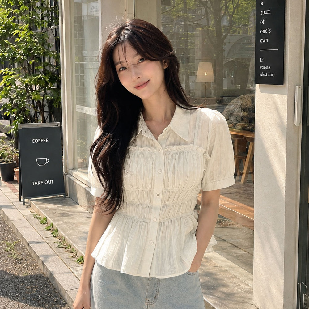 JJ JIGOTT (JJ Gogot) Smoking bustier collar blouse GS6P0BLW51