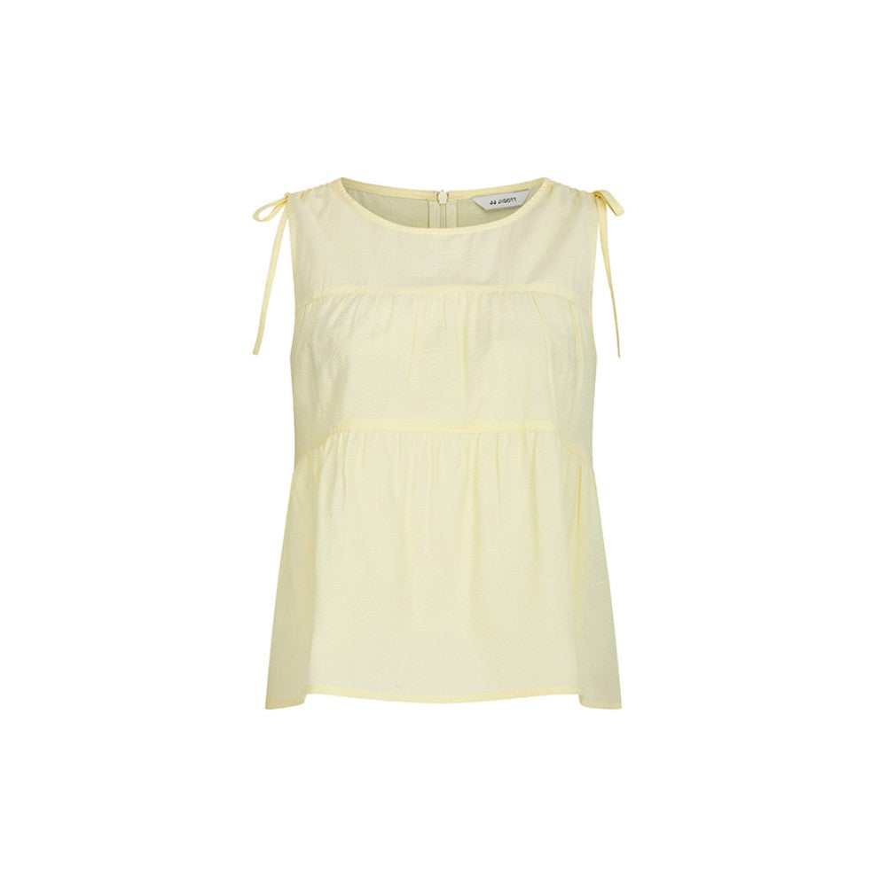 JJ JIGOTT (JJ Gogot) Ribbon shirring sleeveless blouse GS7P0BL711