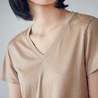 YJACK [NEW color added] W_V-neck classic & basic fit short sleeve t-shirt (155gsm) KLJT1003