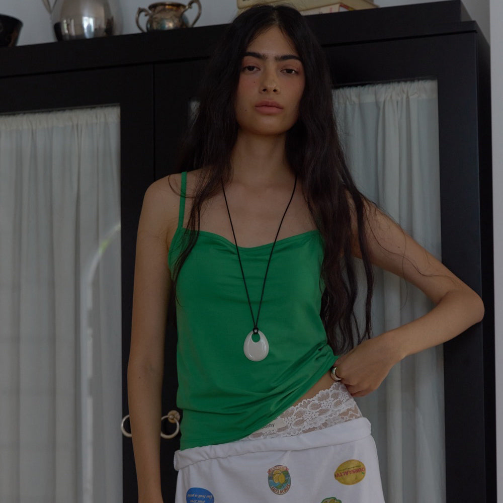 OURSAALTY Second Skin Cami / Green