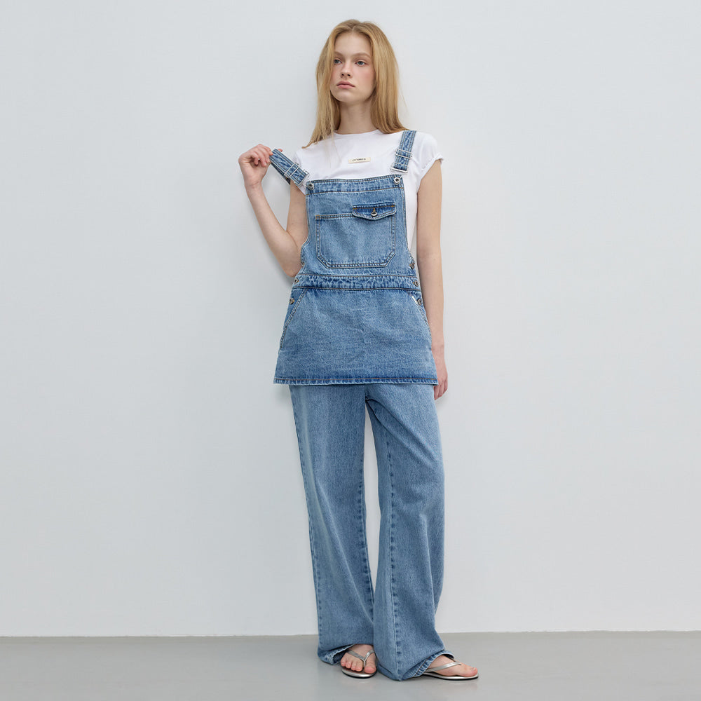 CITYBREEZE CITYBREEZE Denim Layered Overalls