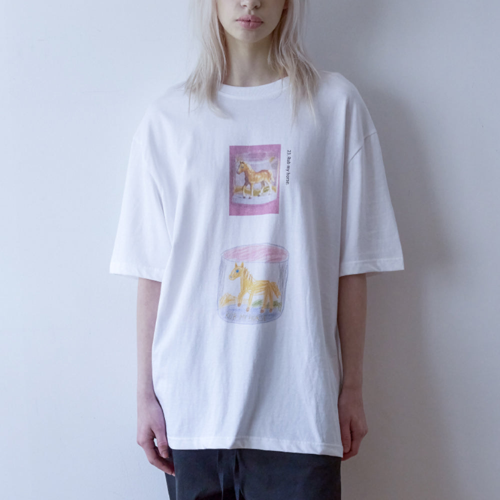 FOR THE WEATHER Love My Horse Short Sleeve T-Shirt (White)