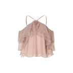 sincethen Orchid ruffle blouse